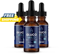 GlucoMild liquid blood sugar support drops three-bottle package